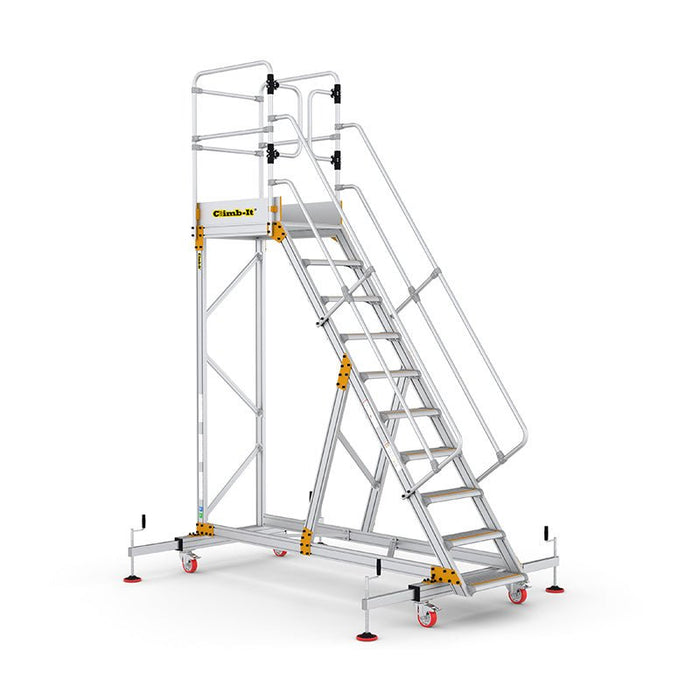 Platform Steps Types Climb-It Extra Large Platform Safety Steps with Adjustable Stabilisers