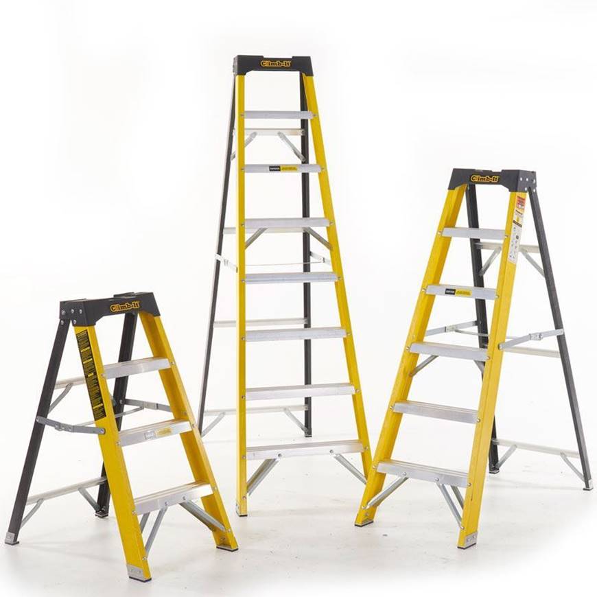 Climb - It Glass Fibre Swingback Stepladders - Warehouse Storage Products