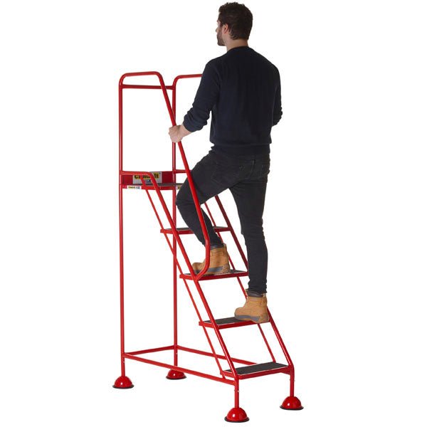 Domed Feet Steps (Red) - Warehouse Storage Products