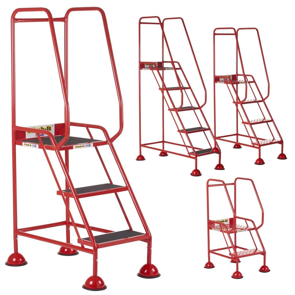 Domed Feet Steps (Red) - Warehouse Storage Products