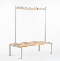 Double Sided Wooden Coat Gym School Changing Bench - Warehouse Storage Products