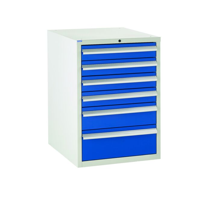 Euroslide Cabinet - 6 Drawers (825H x 600W x 650D) - Warehouse Storage Products