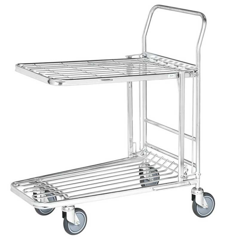 Folding Top Shelf Stock Trolleys - Warehouse Storage Products