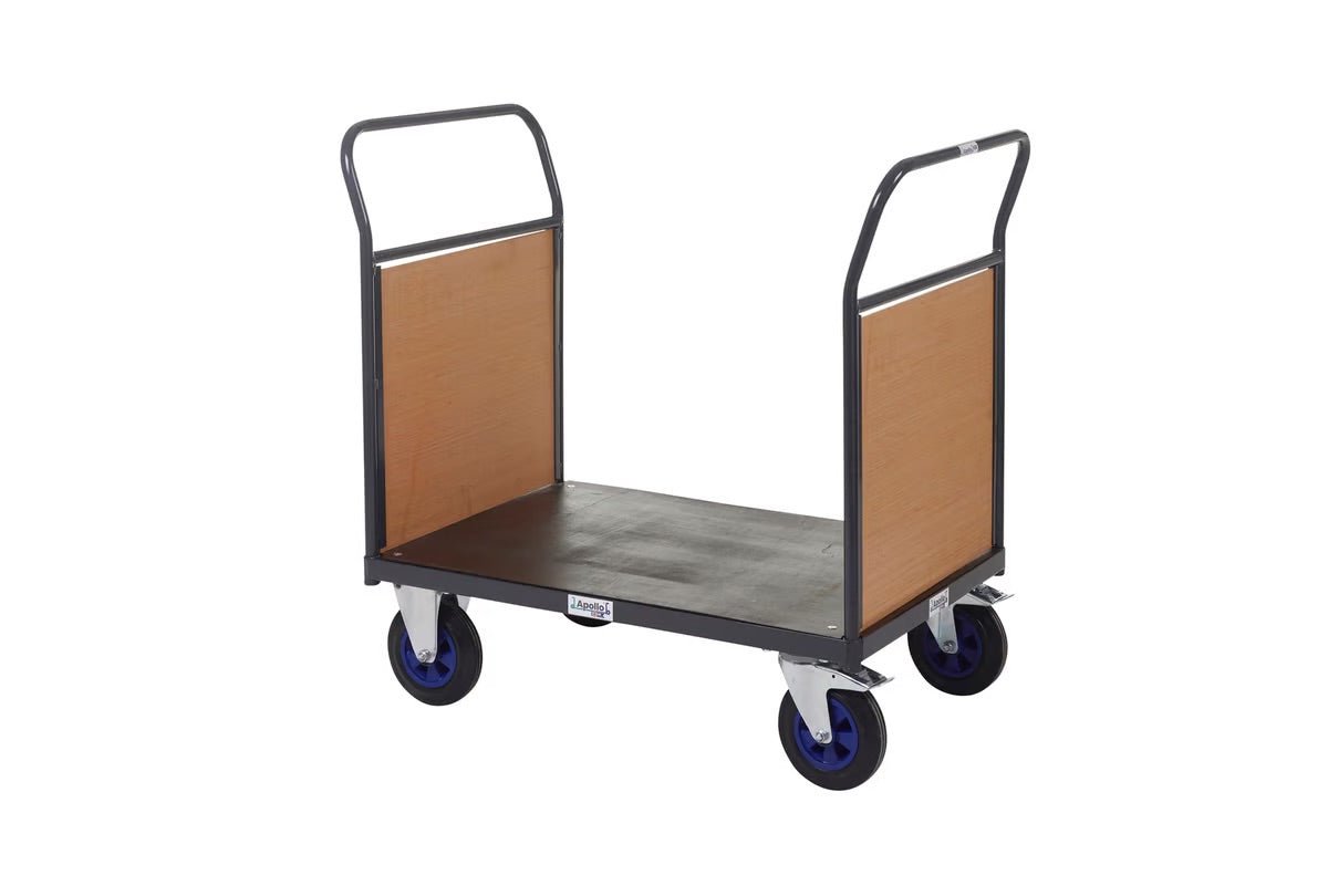 Heavy Duty Platform Trucks with Timber Sides & Ends - Warehouse Storage Products