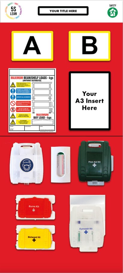 Rack End First Aid Board (Double) - Warehouse Storage Products