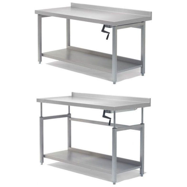 Stainless Steel Height Adjustable Preparation Workbenches