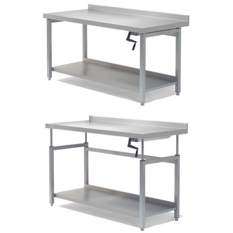 Stainless Steel Height Adjustable Preparation Workbenches - Warehouse Storage Products