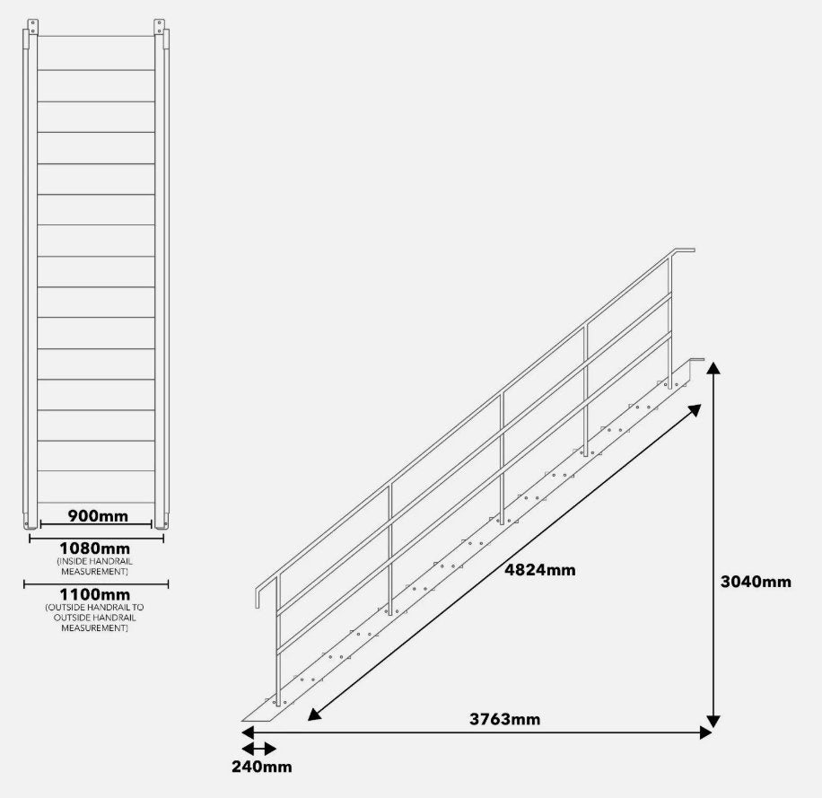 Steel Mezzanine Staircase - Warehouse Storage Products