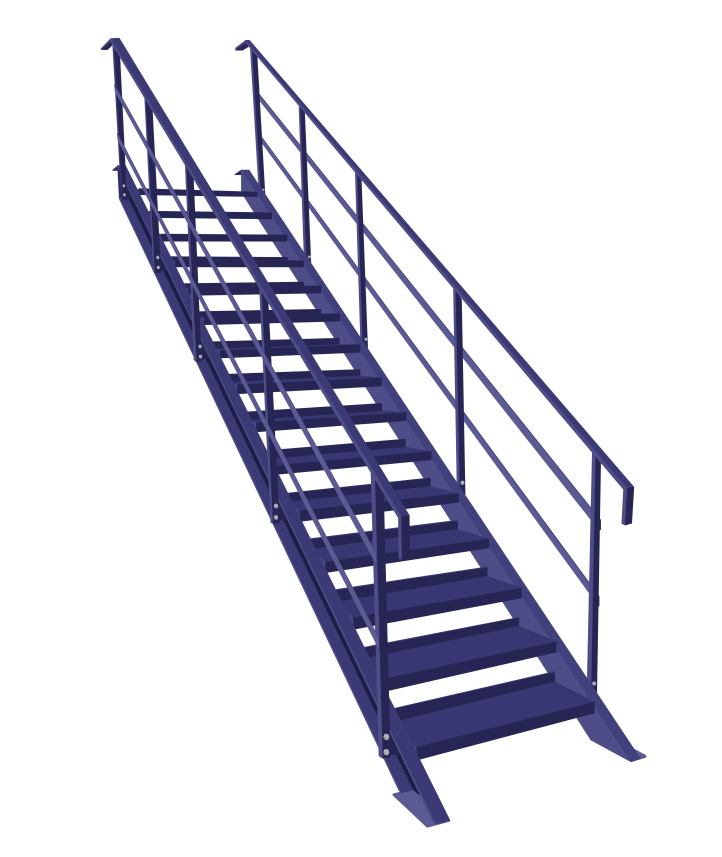 Steel Mezzanine Staircase - Warehouse Storage Products