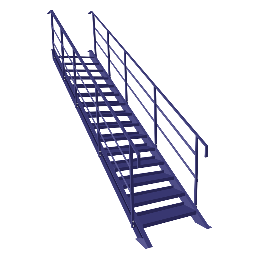 Steel Mezzanine Staircase - Warehouse Storage Products