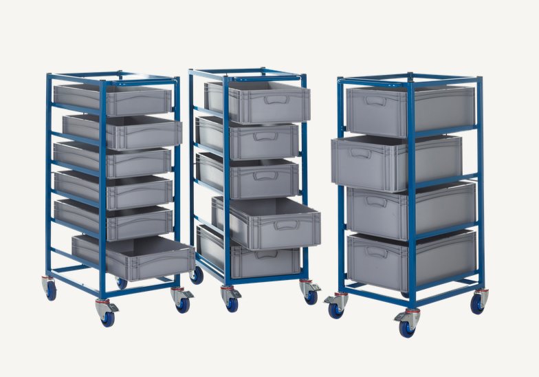 Tray Racks with Containers - Warehouse Storage Products