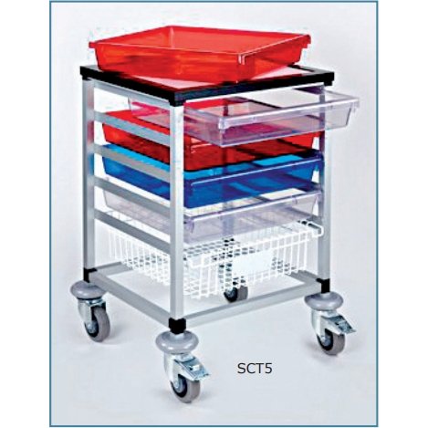 Aluminium Trolley With Trays - Warehouse Storage Products