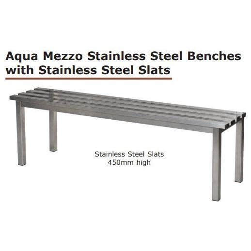 Changing Room Steel Bench With Stainless Steel Slats - Warehouse Storage Products