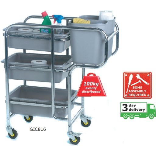 Cleaning Collector Trolley - Warehouse Storage Products