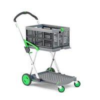 Clever Folding Trolley, GS Approved Safety, with Folding Box, up to 60kg - Warehouse Storage Products