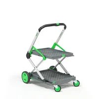 Clever Folding Trolley, GS Approved Safety, with Folding Box, up to 60kg - Warehouse Storage Products