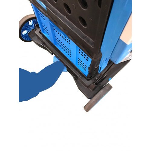 Clever Folding Trolley with Folding Box 70kg Capacity - Warehouse Storage Products