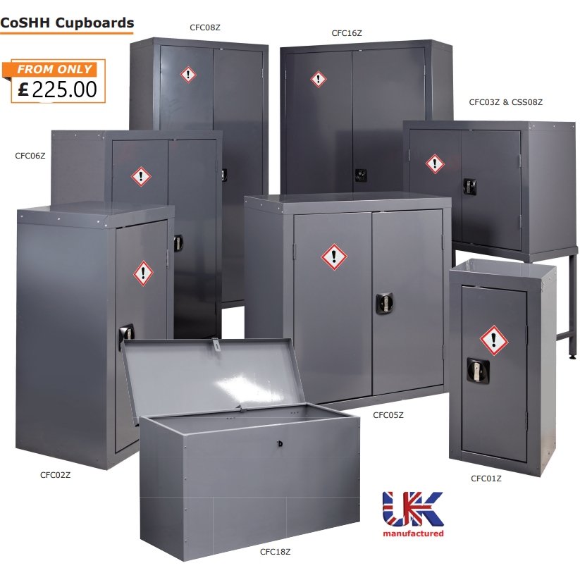 CoSHH Floor Chest Cupboard / Floor Cabinet - Warehouse Storage Products