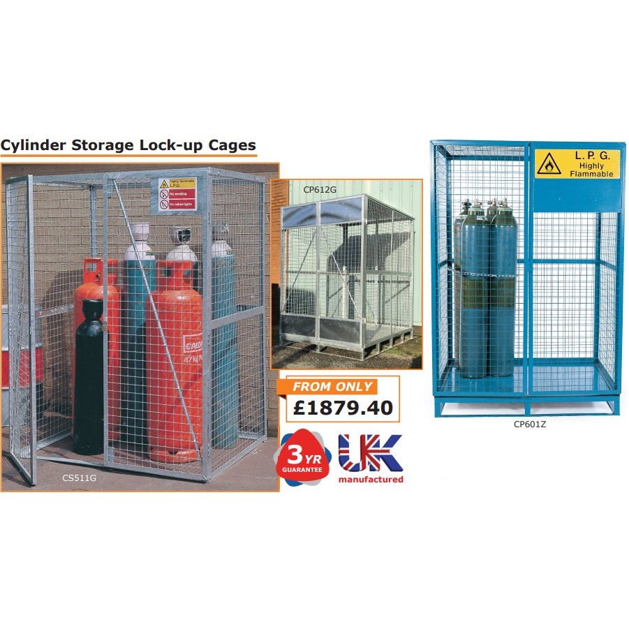 Cylinder Storage Lock-Up Cages - Warehouse Storage Products