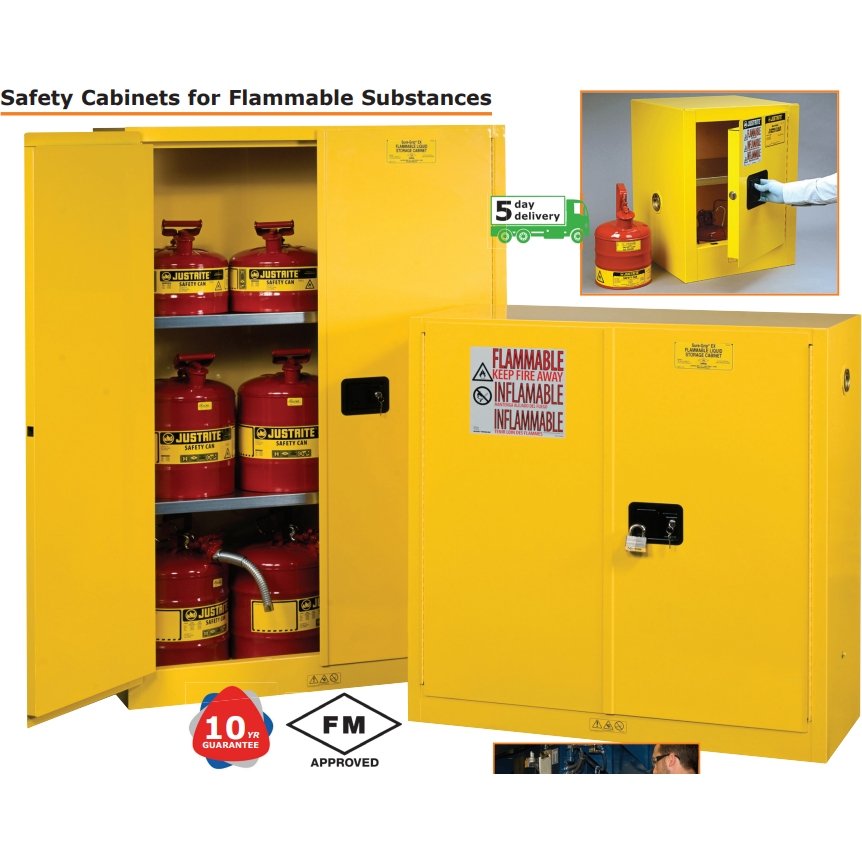 Flammable Substance Safety Storage Cabinet / Cupboard - Warehouse Storage Products
