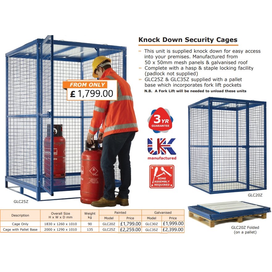 Foldable Knock Down Security Cage - Warehouse Storage Products