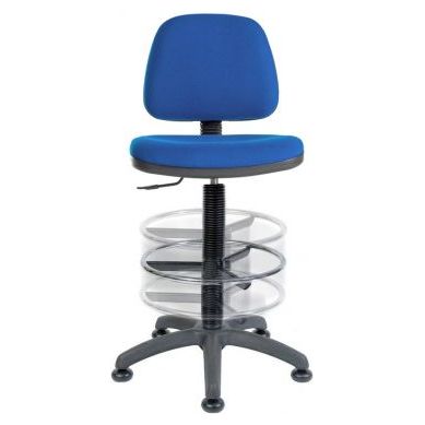 Office Deluxe Draughter Ergo Blaster Operator Chair Black & Blue