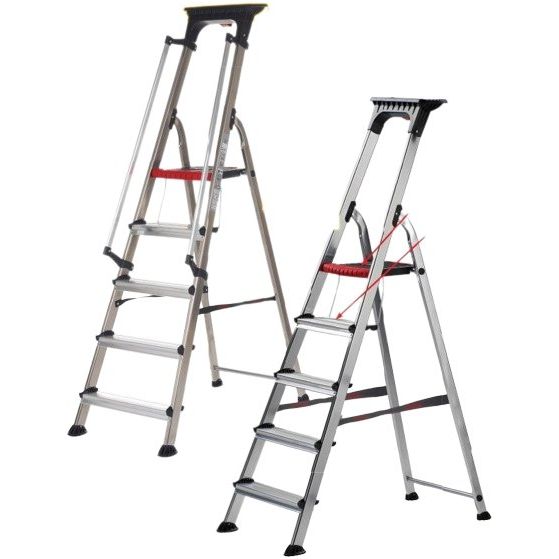 Heavy Duty Double Decker Ladders (Handrails Option) - Warehouse Storage Products