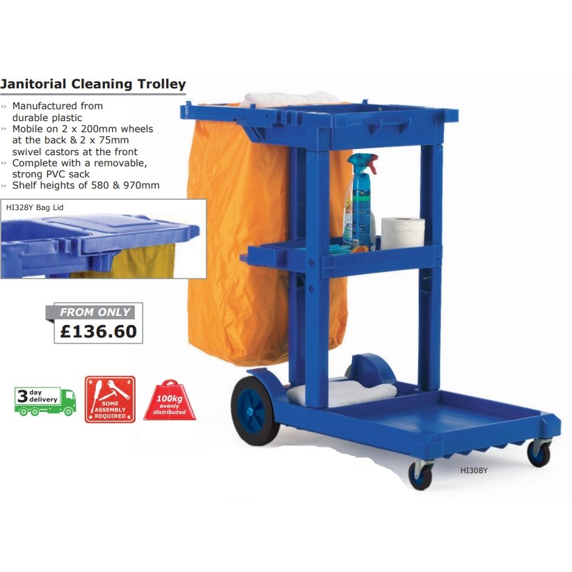 Janitorial Cleaning Trolley - Warehouse Storage Products