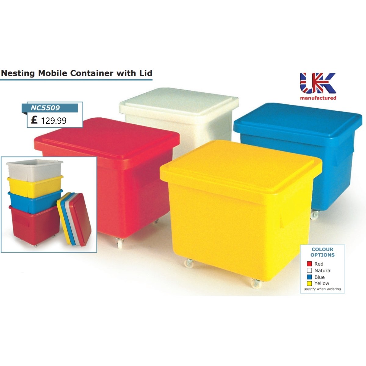 Nesting Mobile Container With Lid