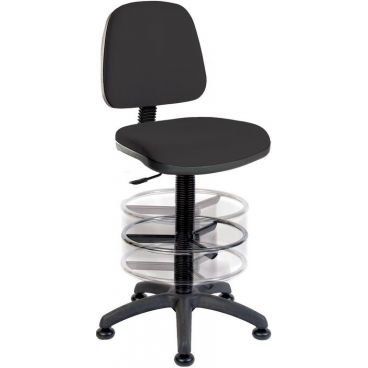 Office Deluxe Draughter Ergo Blaster Operator Chair Black & Blue - Warehouse Storage Products