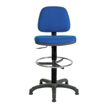 Office Deluxe Draughter Ergo Blaster Operator Chair Black & Blue - Warehouse Storage Products