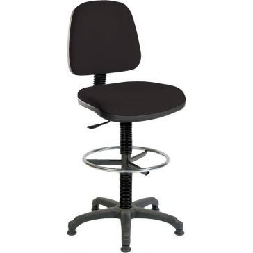 Office Deluxe Draughter Ergo Blaster Operator Chair Black & Blue - Warehouse Storage Products