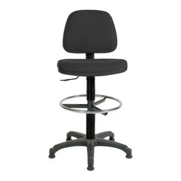 Office Deluxe Draughter Ergo Blaster Operator Chair Black & Blue - Warehouse Storage Products