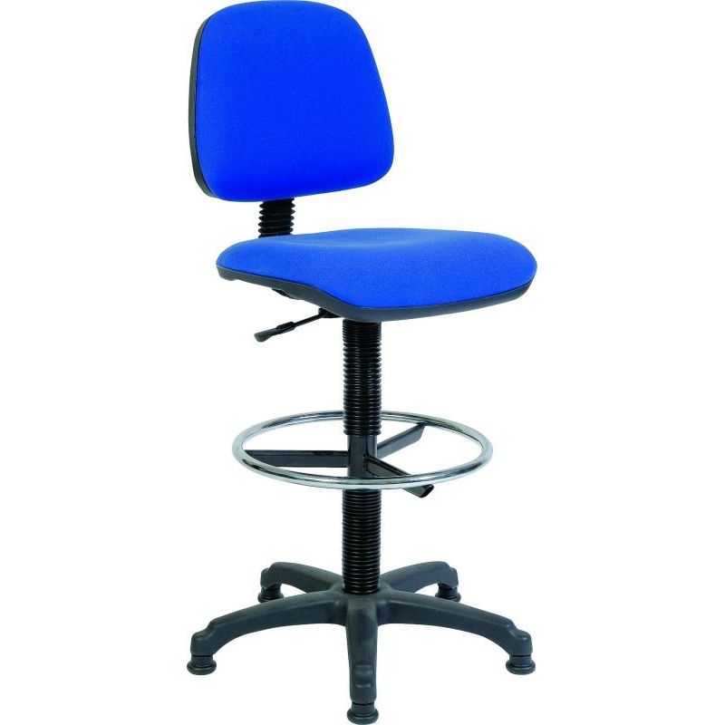 Office Deluxe Draughter Ergo Blaster Operator Chair Black & Blue - Warehouse Storage Products