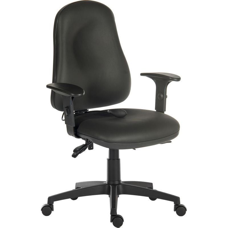 Office Ergo Comfort Air Black PU Chair - Warehouse Storage Products