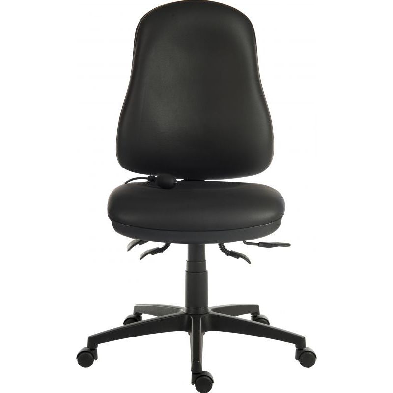 Office Ergo Comfort Air Black PU Chair - Warehouse Storage Products