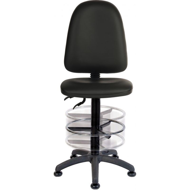 Office Ergo Twin Deluxe Draughter Chair (PU) - Warehouse Storage Products