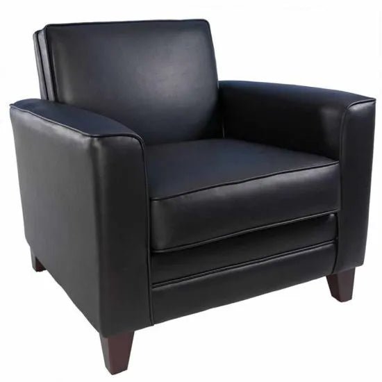 Office Newport Leather Faced Reception Armchair - Warehouse Storage Products