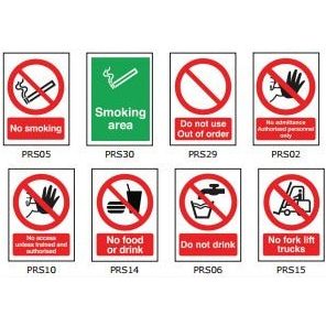 Prohibition Signs - Warehouse Storage Products