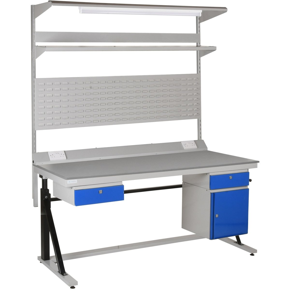 Redditek Cantilever Height Adjustable Work Bench With Accessory Combinations As Illustrated - Warehouse Storage Products