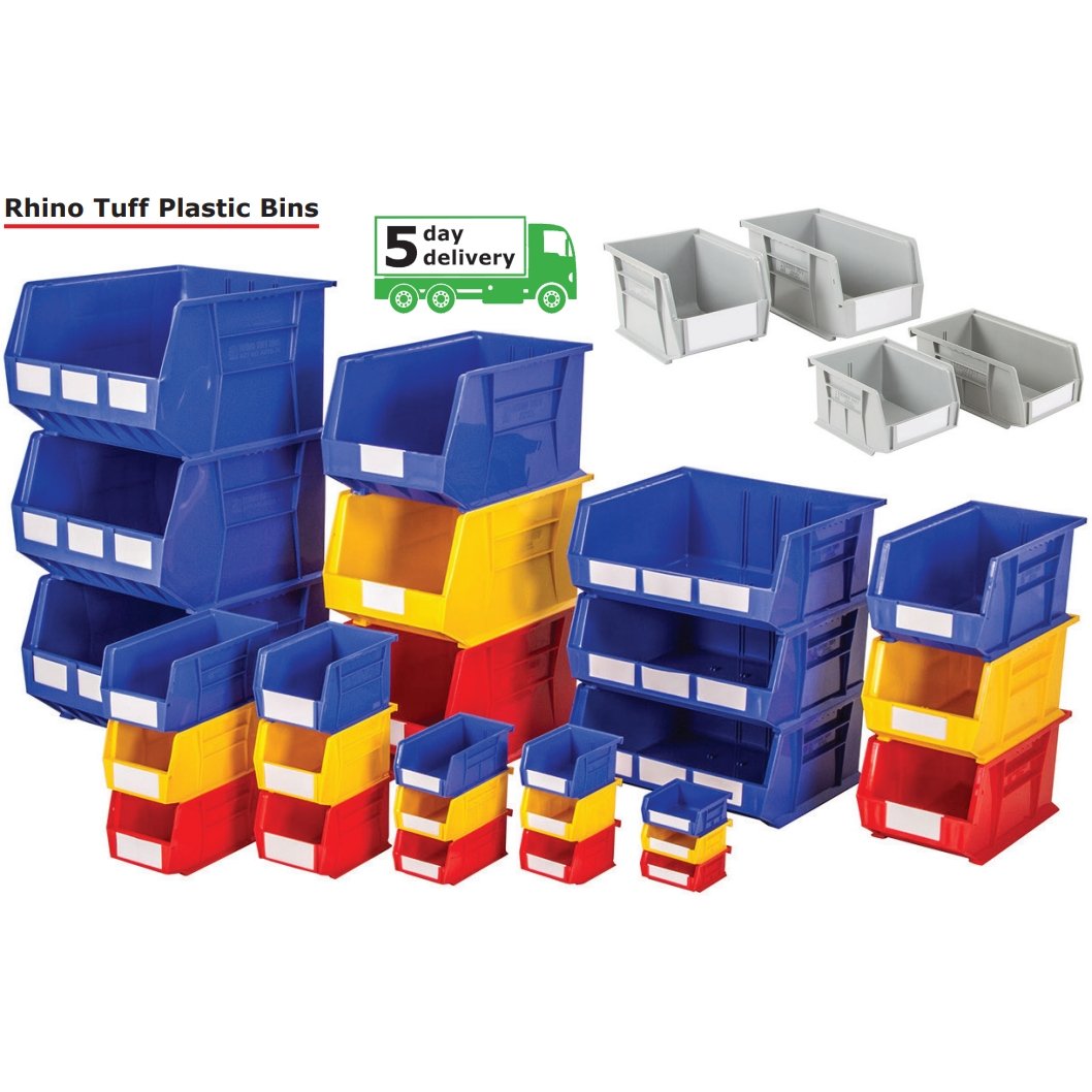 Rhino Tuff Plastic Bins - Warehouse Storage Products