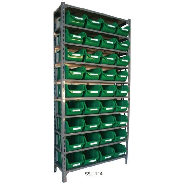 Shelf Unit with Storage Bins - Warehouse Storage Products