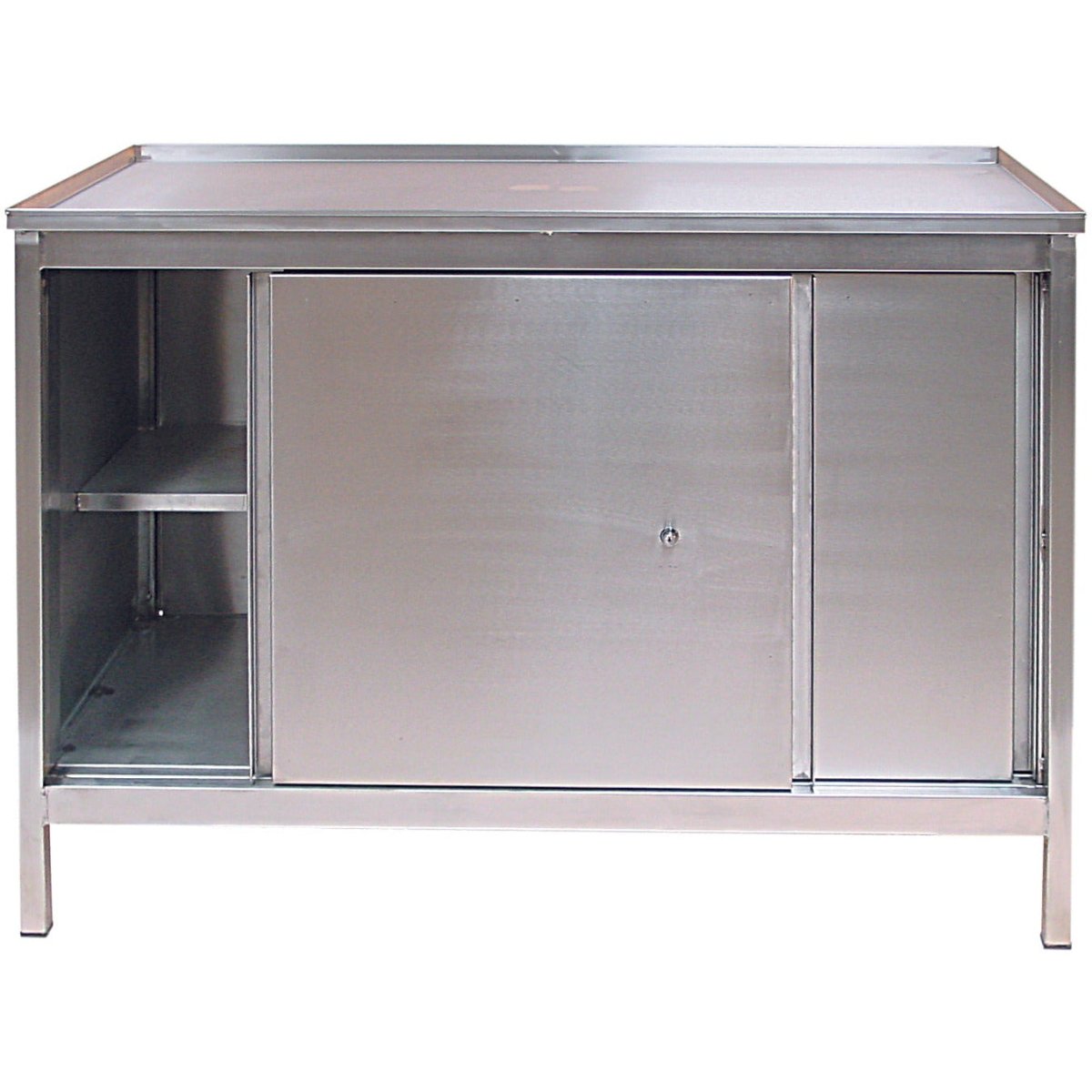 Stainless Steel Heavy Duty Work Cupboard Bench 300Kg Capacity - Warehouse Storage Products