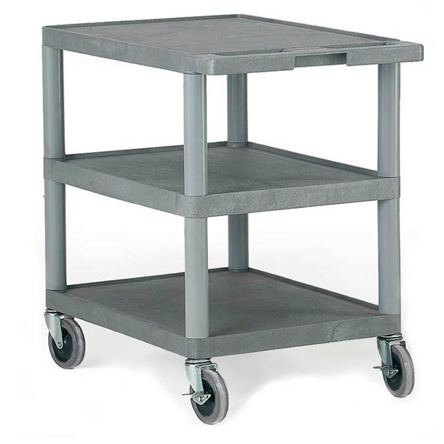 Standard Grey 3 Shelf Trolley - Warehouse Storage Products