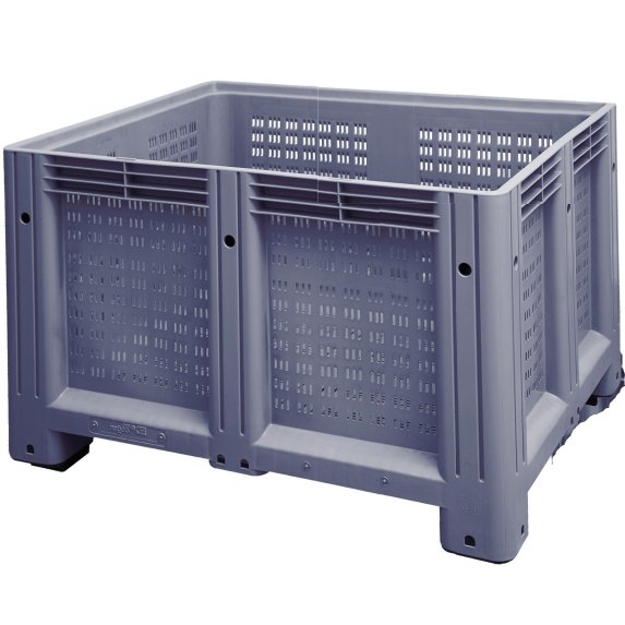 Ventilated Rigid Bulk Storage Container 625L Capacity - Warehouse Storage Products