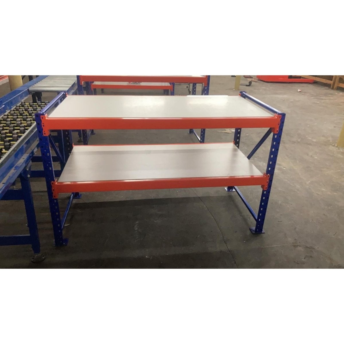 WSP's Heavy Duty Workstation With 2 Tier Chipboard Shelves - Warehouse Storage Products